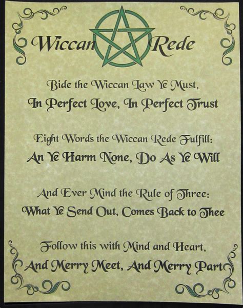 Wiccan principles and rites